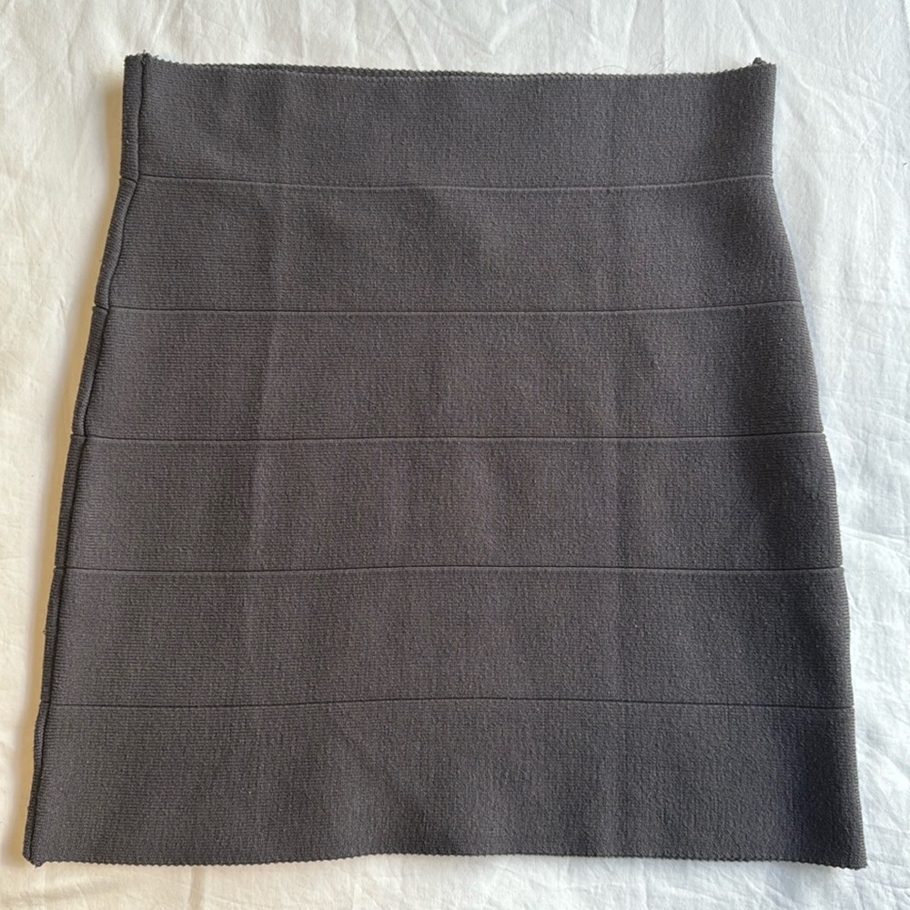 Poof Couture Knit Grey Skirt